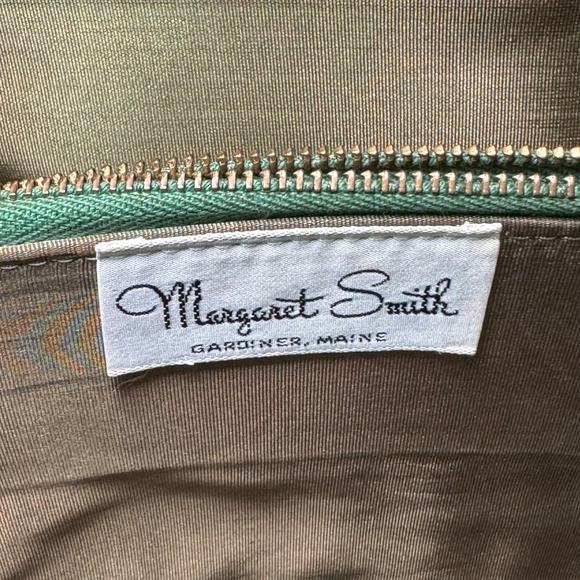 Vintage 1960s Floral Satchel Handbag, Spring Bag, Gardiner Maine Margaret Smith - Picture 5 of 12